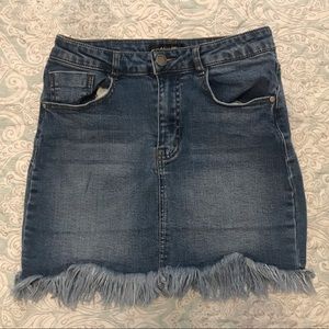 Denim mini skirt